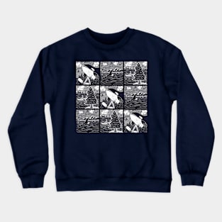 Orca Encounter 2- Digital Block Print Crewneck Sweatshirt